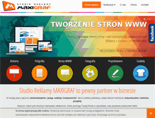 Tablet Screenshot of maxigraf.pl